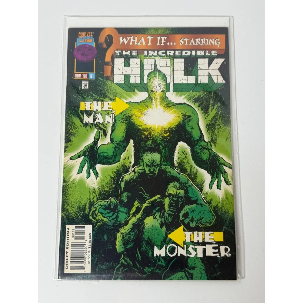 Marvel Comics What If 91 The Incredible Hulk The Man The‎ Monster Nov 1996
